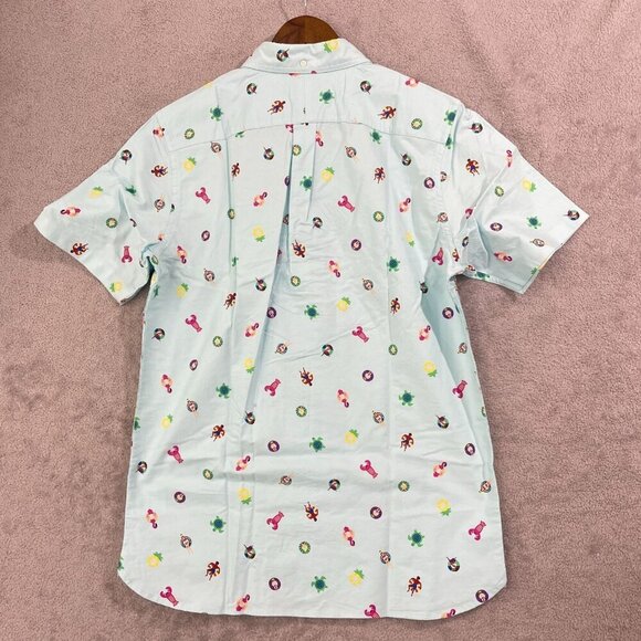 NWOT Lands' End Men's M Button down All over Print Sail Rigger Oxford Shirt - Picture 2 of 9